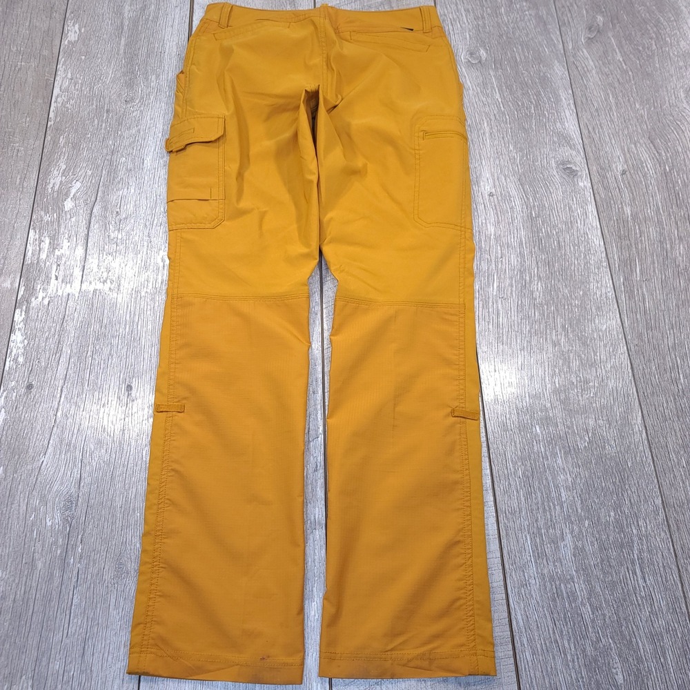The North Face Wandur Cargo Pants Women 6 Yellow Ripstop Hiking Outdoor Straight - Picture 3 of 10